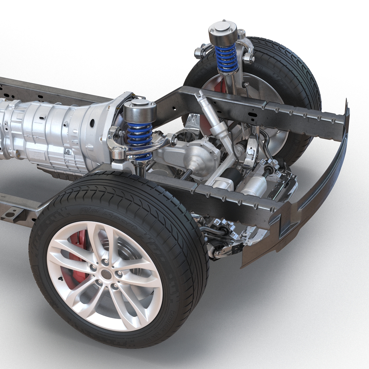 SUV Chassis Frame 3 3D model