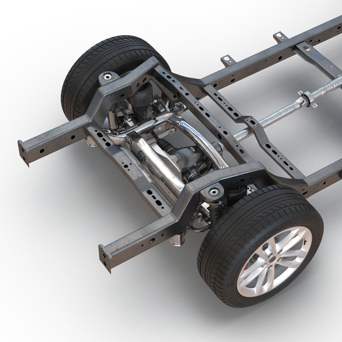 SUV Chassis Frame 3 3D model