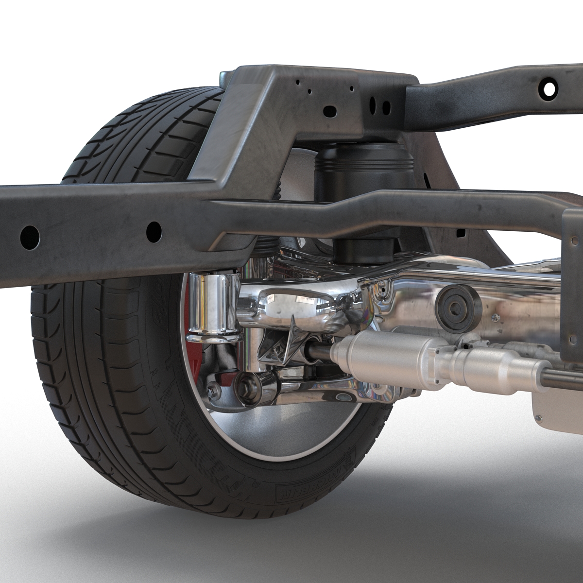 SUV Chassis Frame 3 3D model