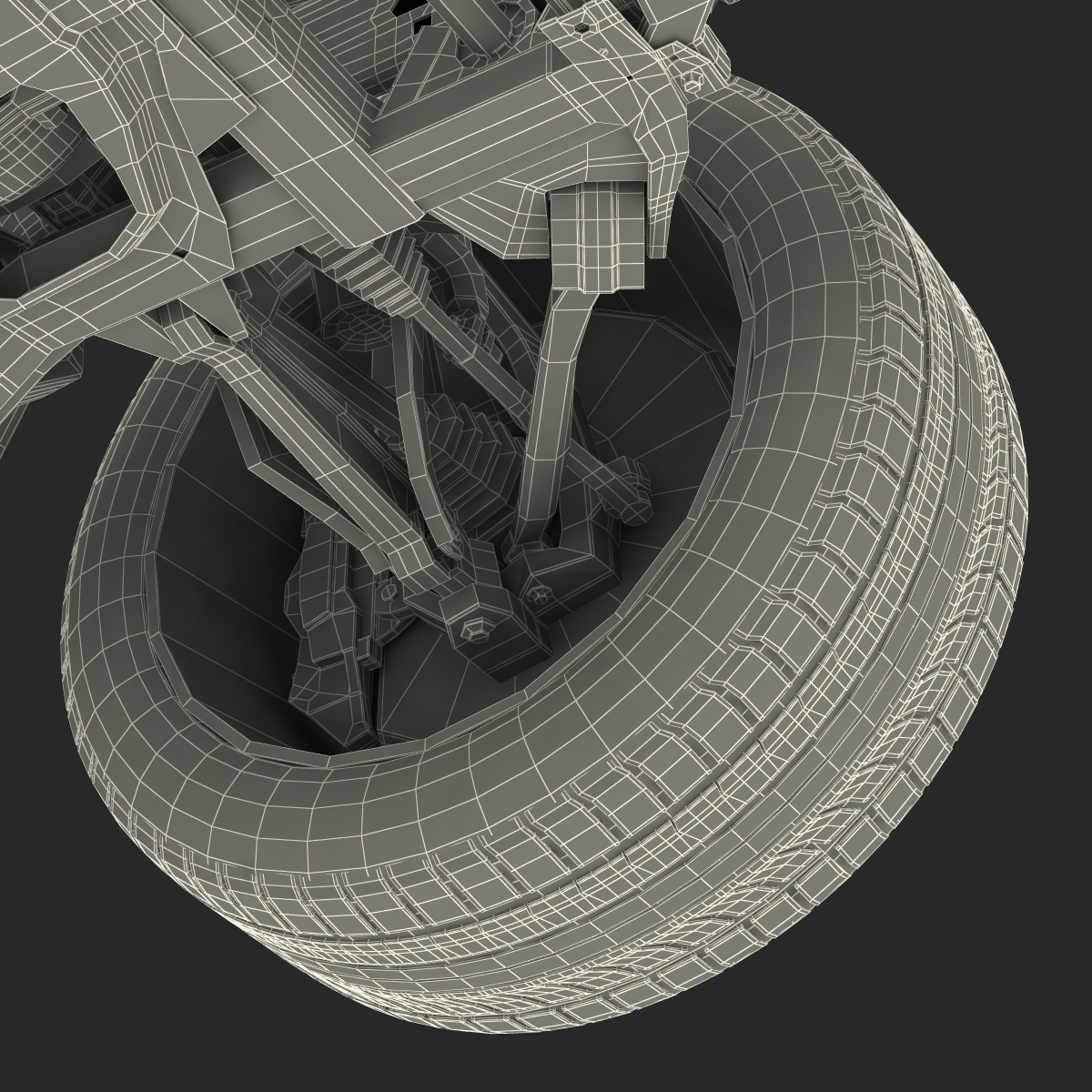 SUV Chassis Frame 3 3D model