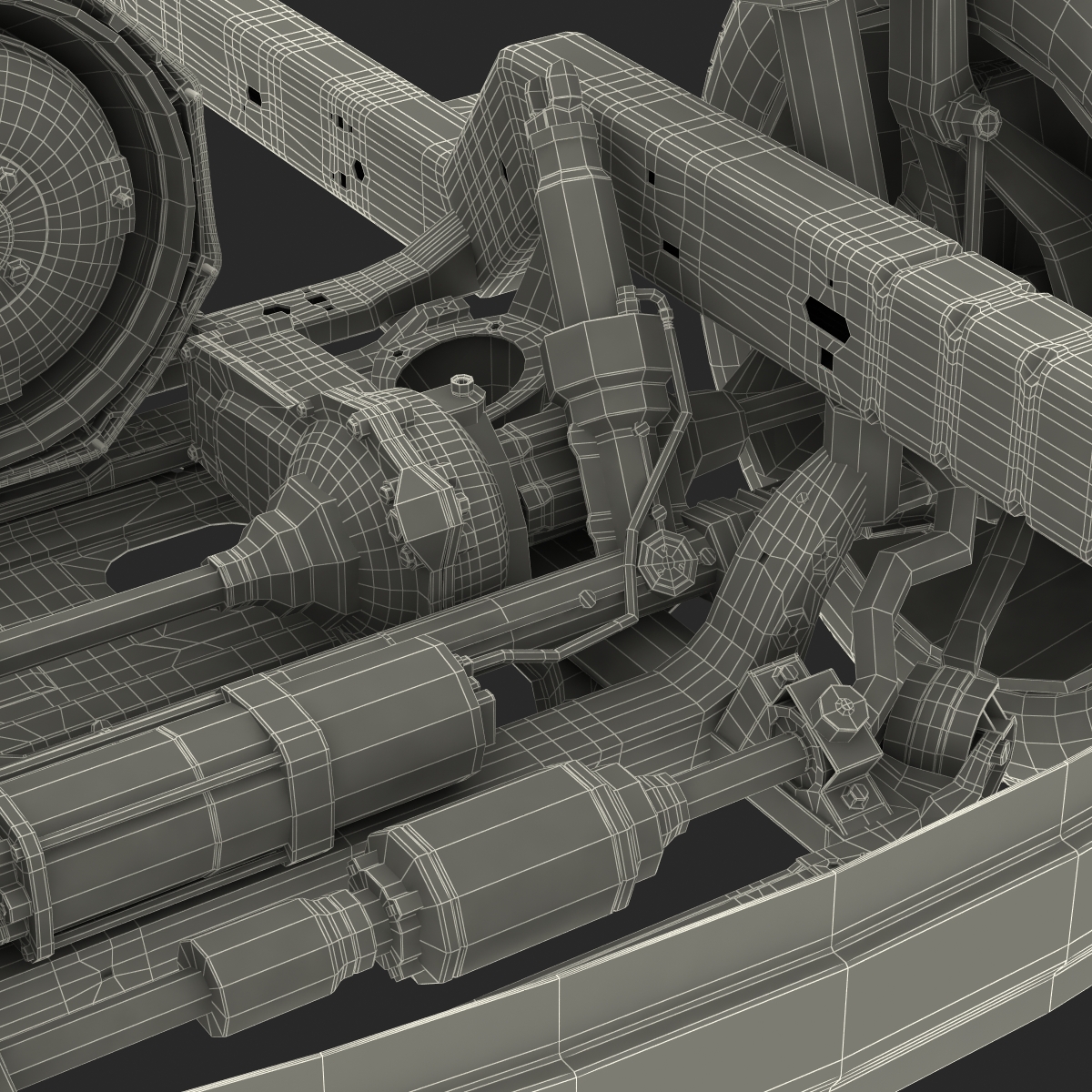 SUV Chassis Frame 3 3D model