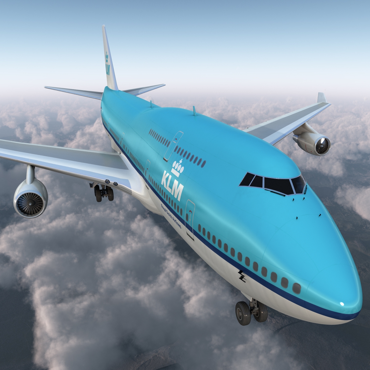 3D Boeing 747 400 KLM model