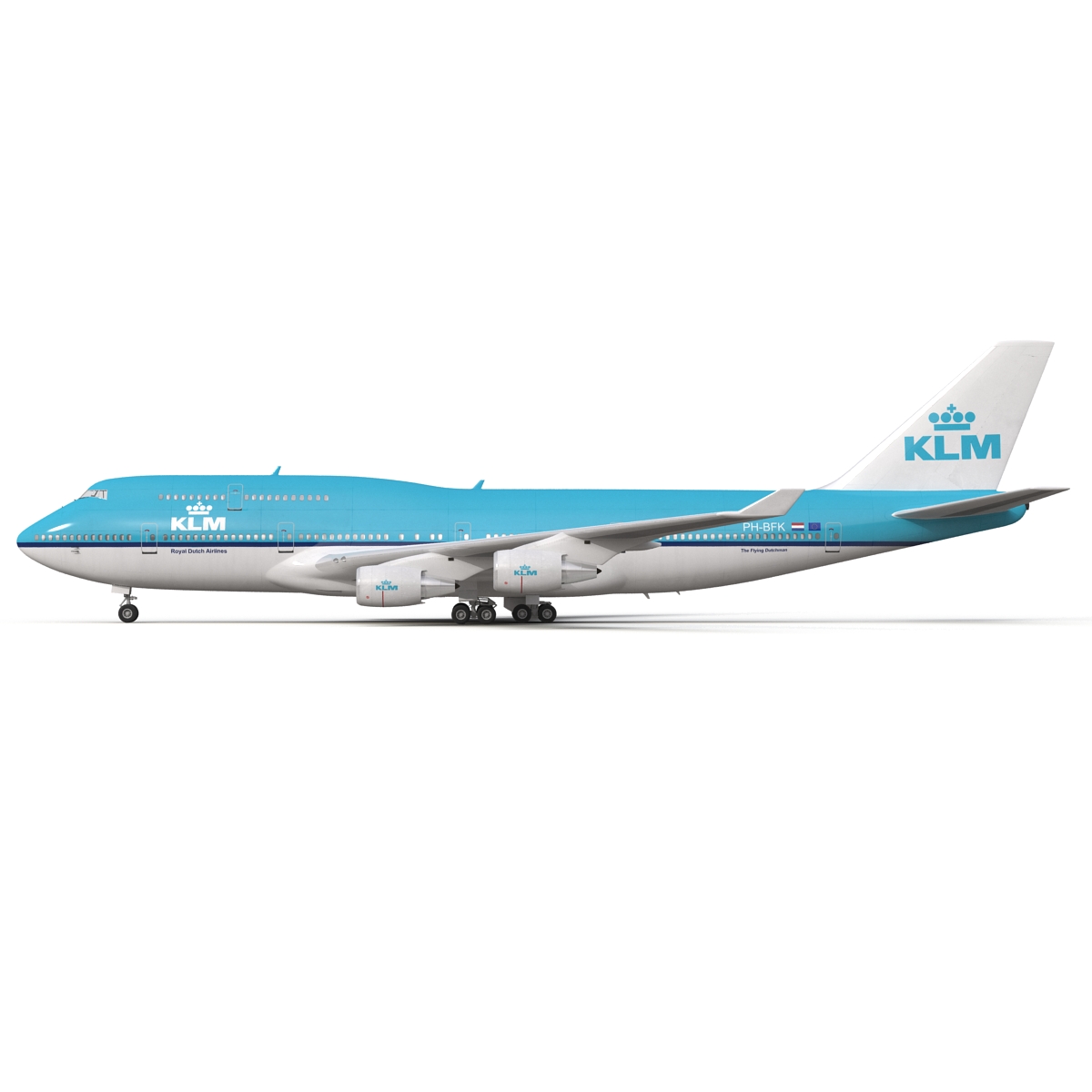 3D Boeing 747 400 KLM model