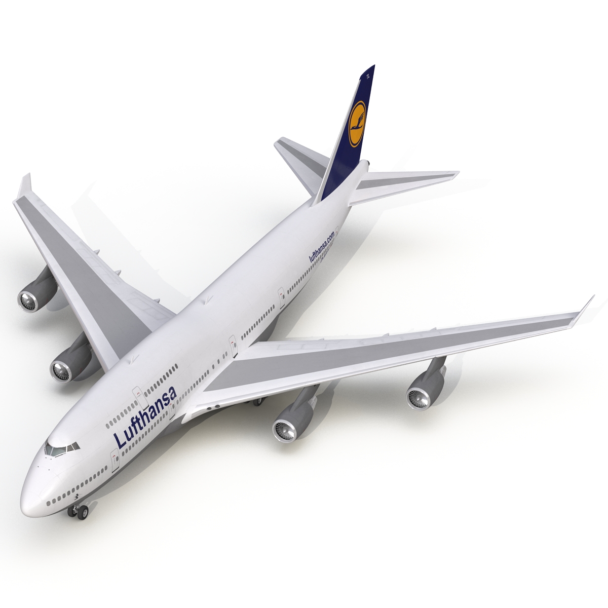 Boeing 747 400 Lufthansa 3D model