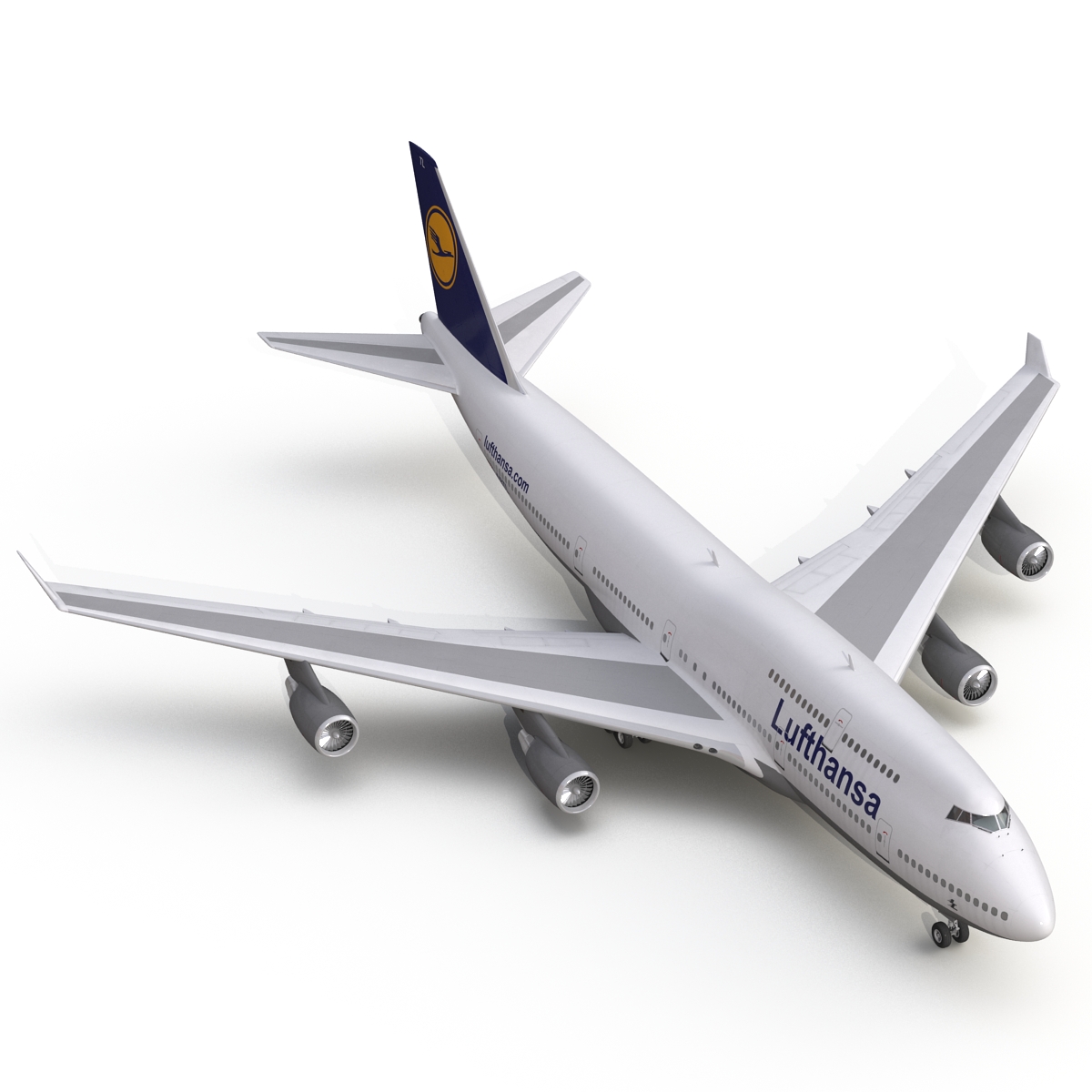 Boeing 747 400 Lufthansa 3D model