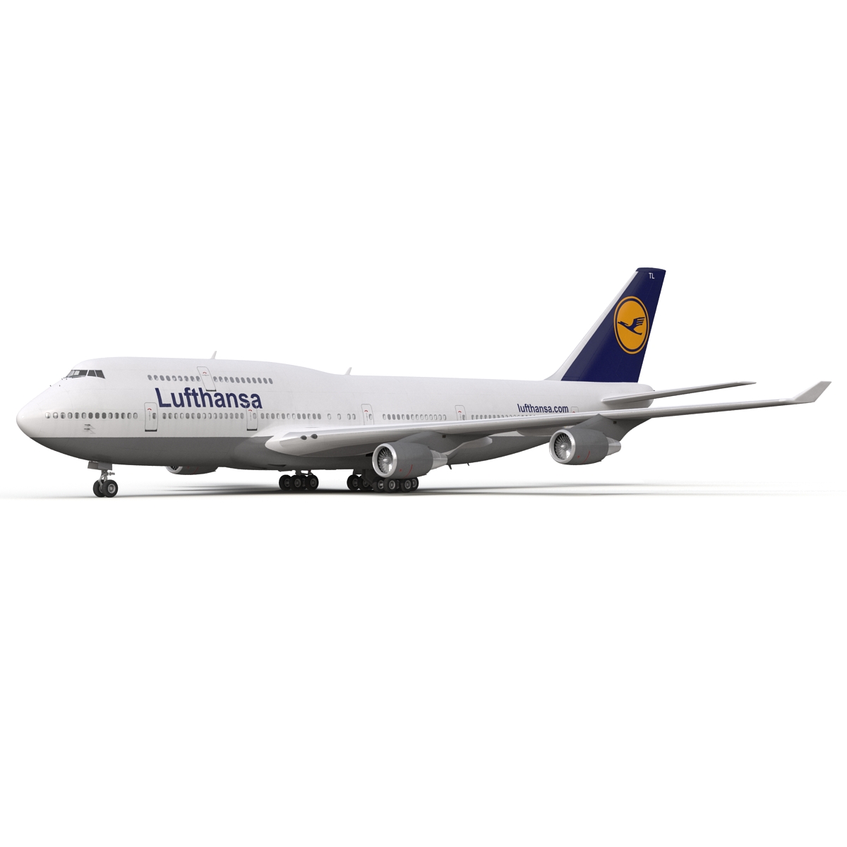 Boeing 747 400 Lufthansa 3D model