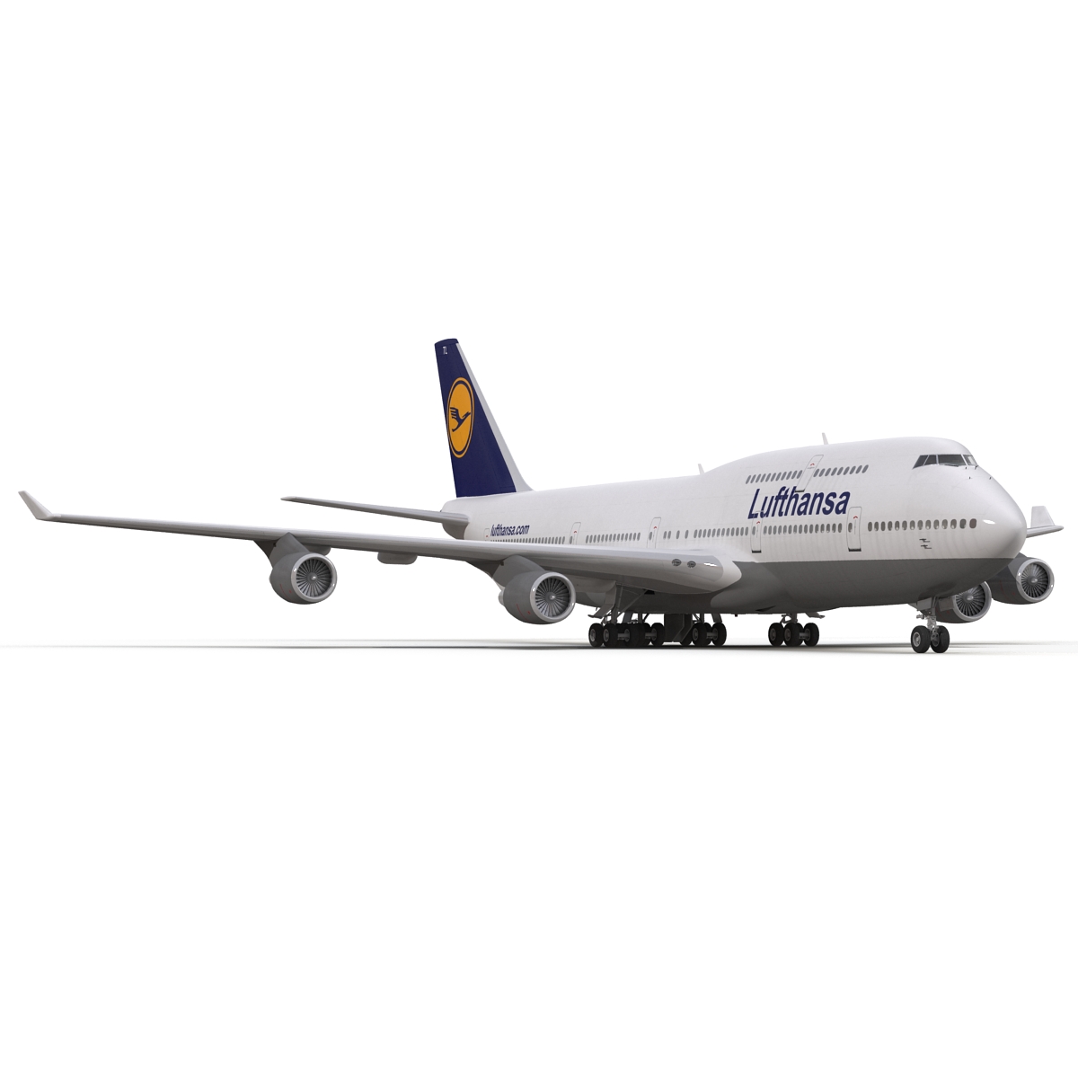 Boeing 747 400 Lufthansa 3D model