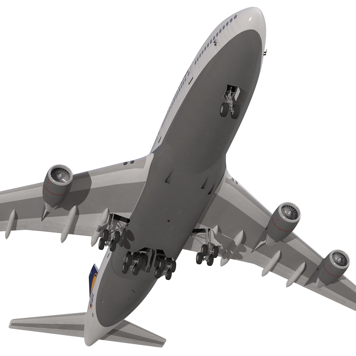 Boeing 747 400 Lufthansa 3D model