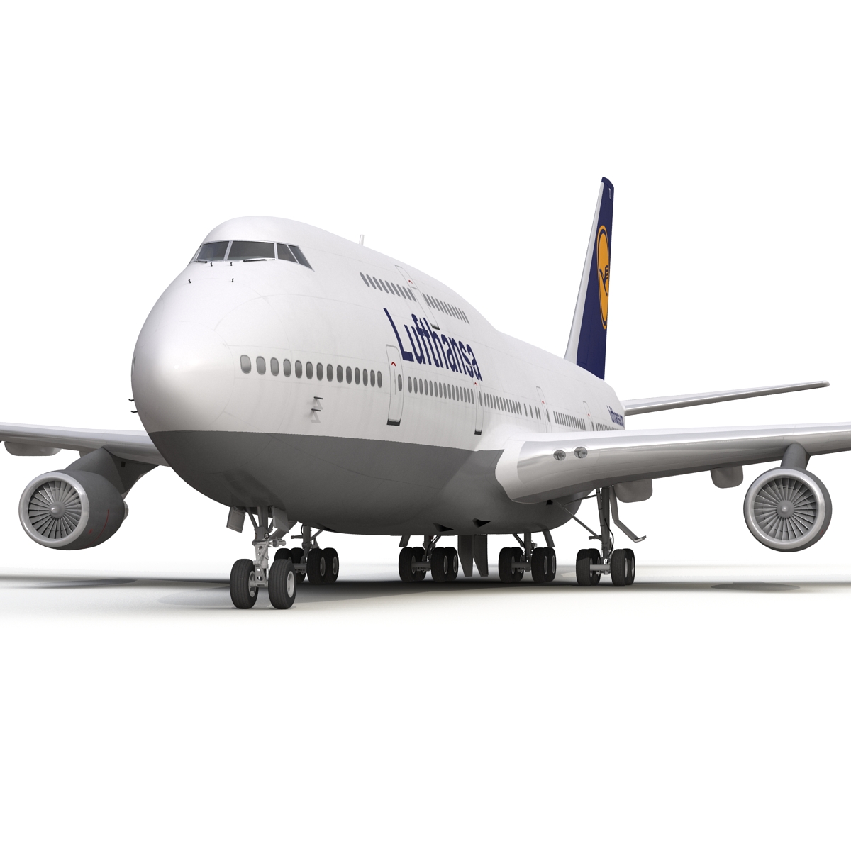 Boeing 747 400 Lufthansa 3D model