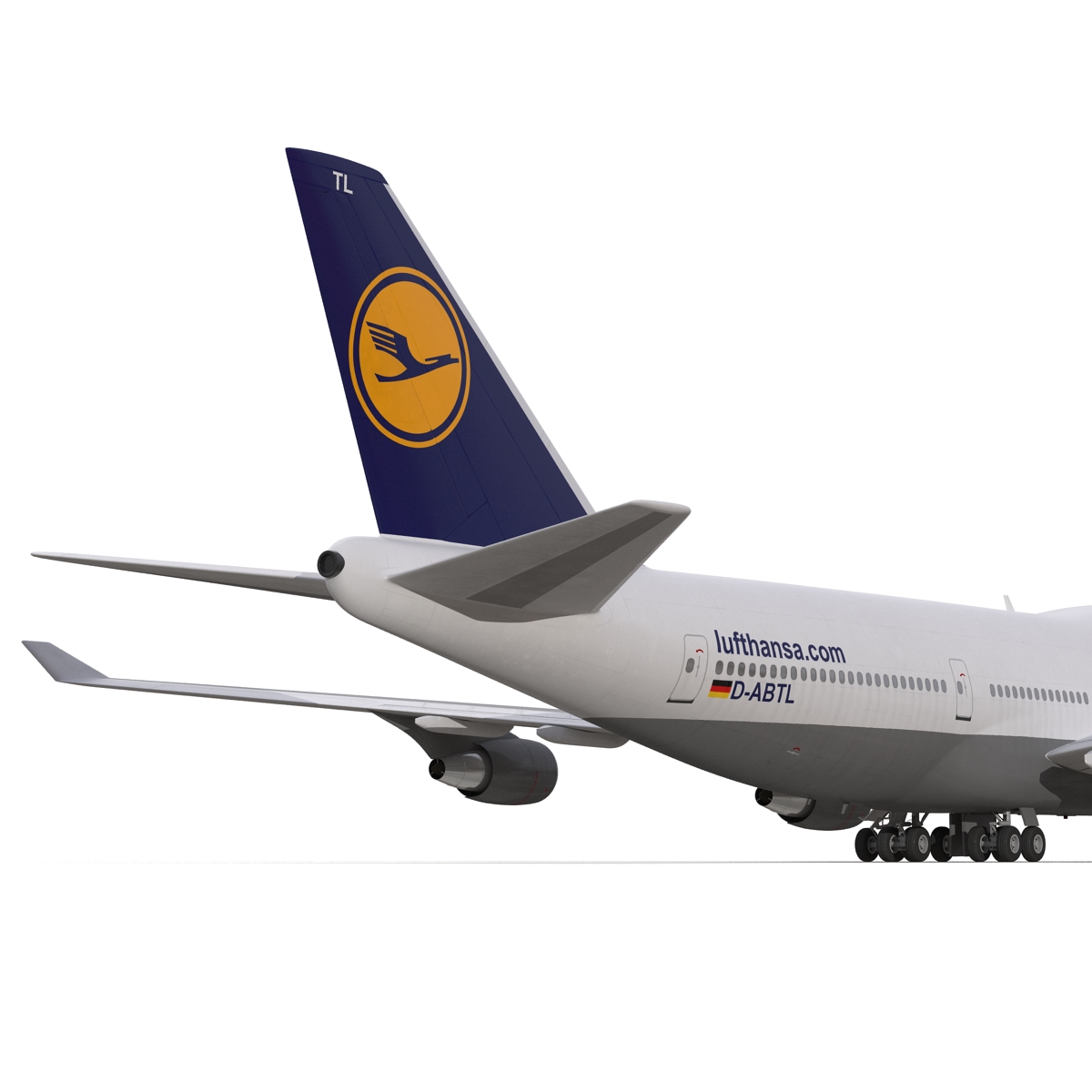 Boeing 747 400 Lufthansa 3D model