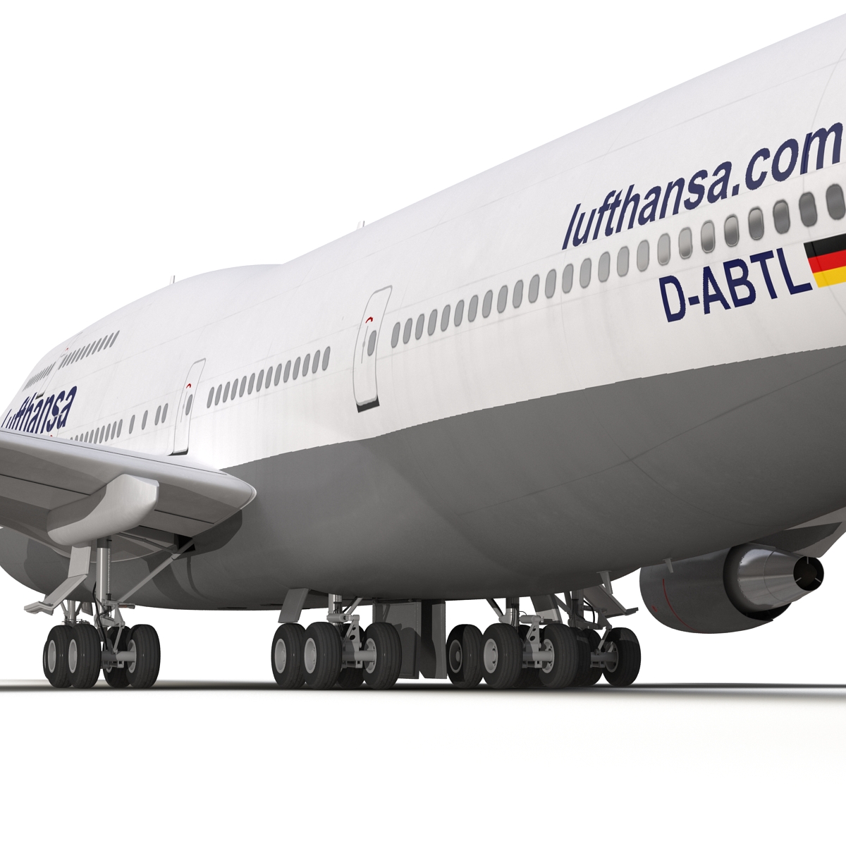 Boeing 747 400 Lufthansa 3D model