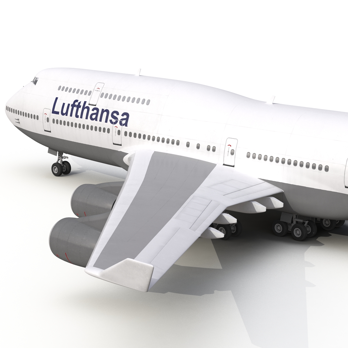 Boeing 747 400 Lufthansa 3D model