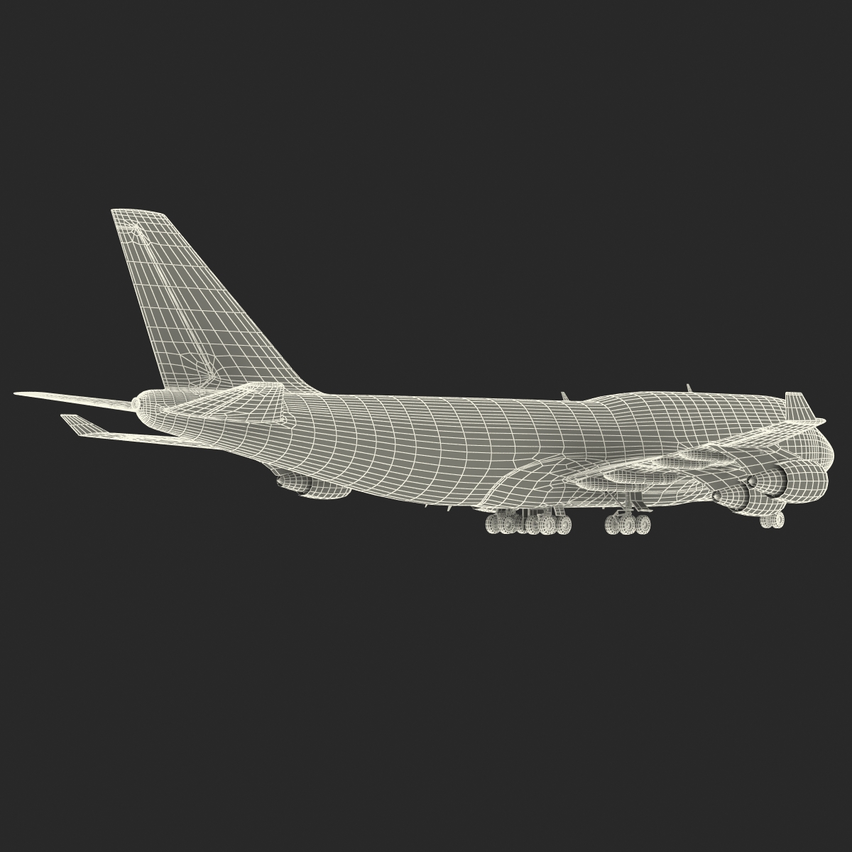 Boeing 747 400 Lufthansa 3D model