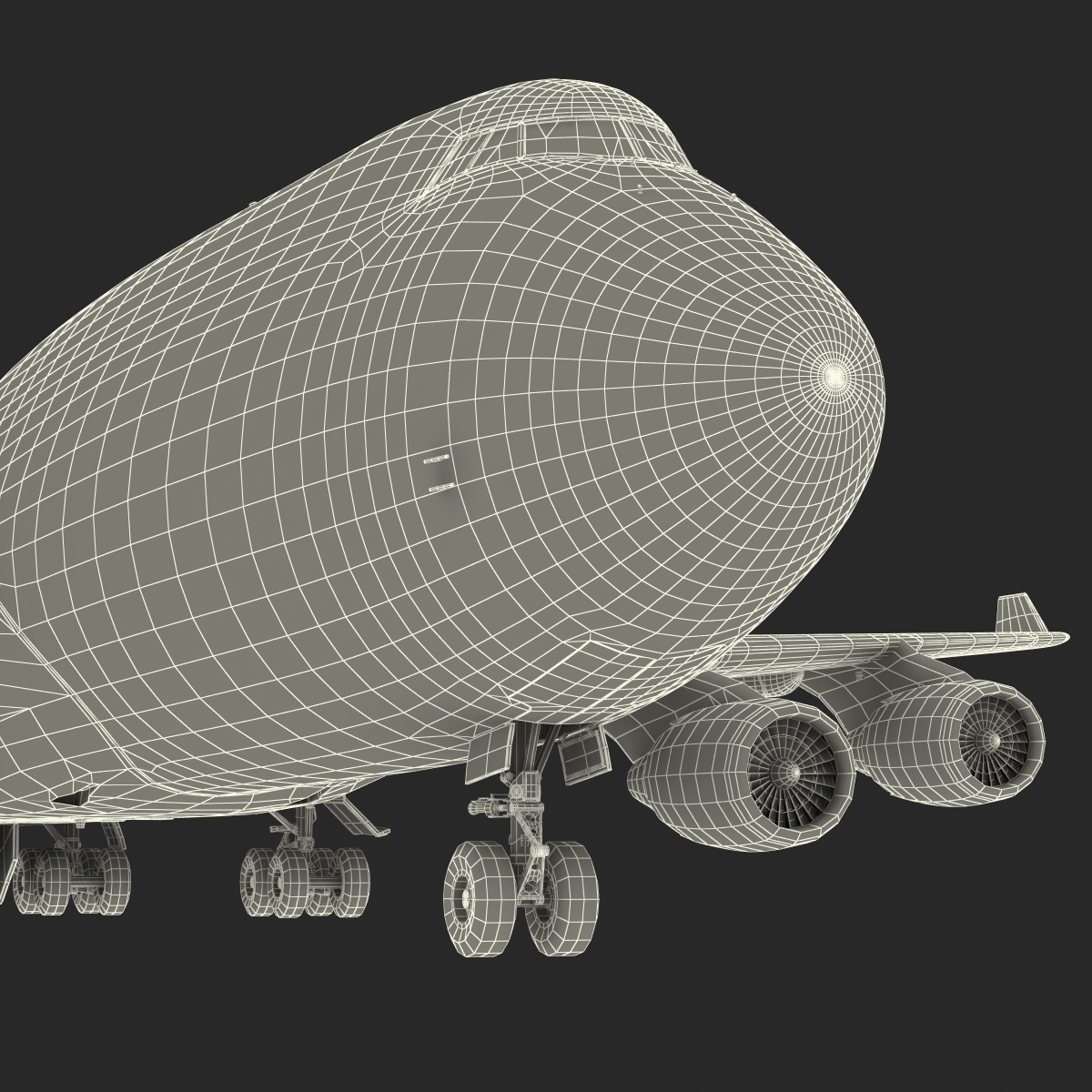 Boeing 747 400 Lufthansa 3D model