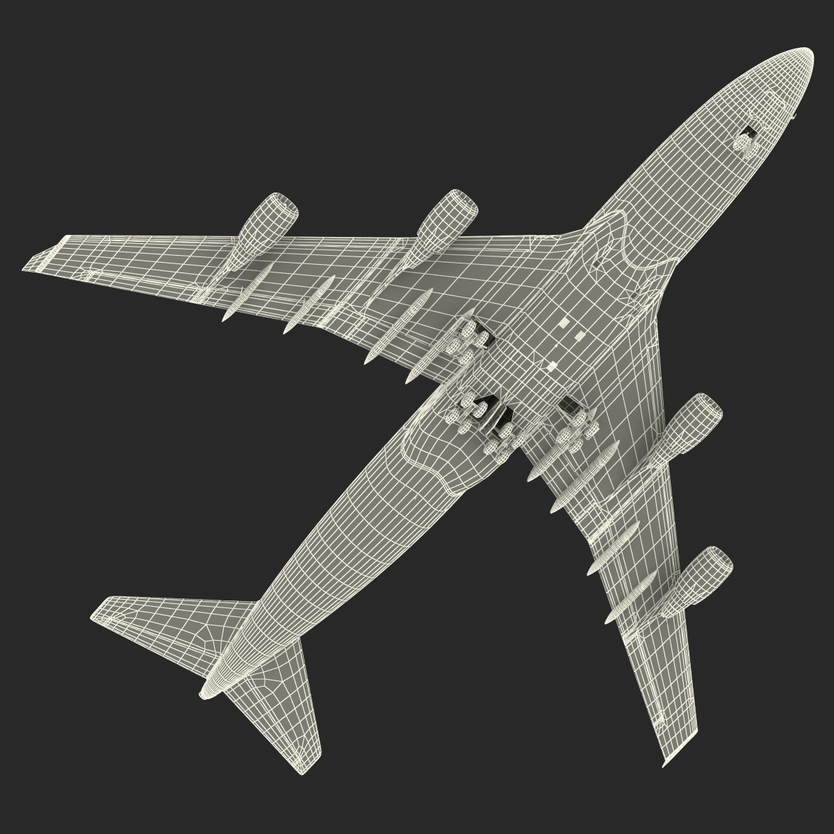 Boeing 747 400 Lufthansa 3D model