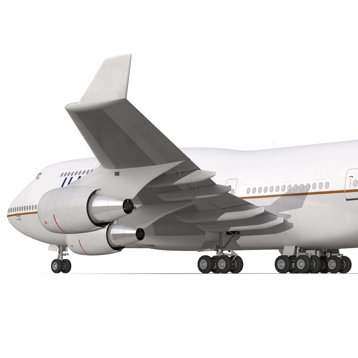 3D Boeing 747 400 United