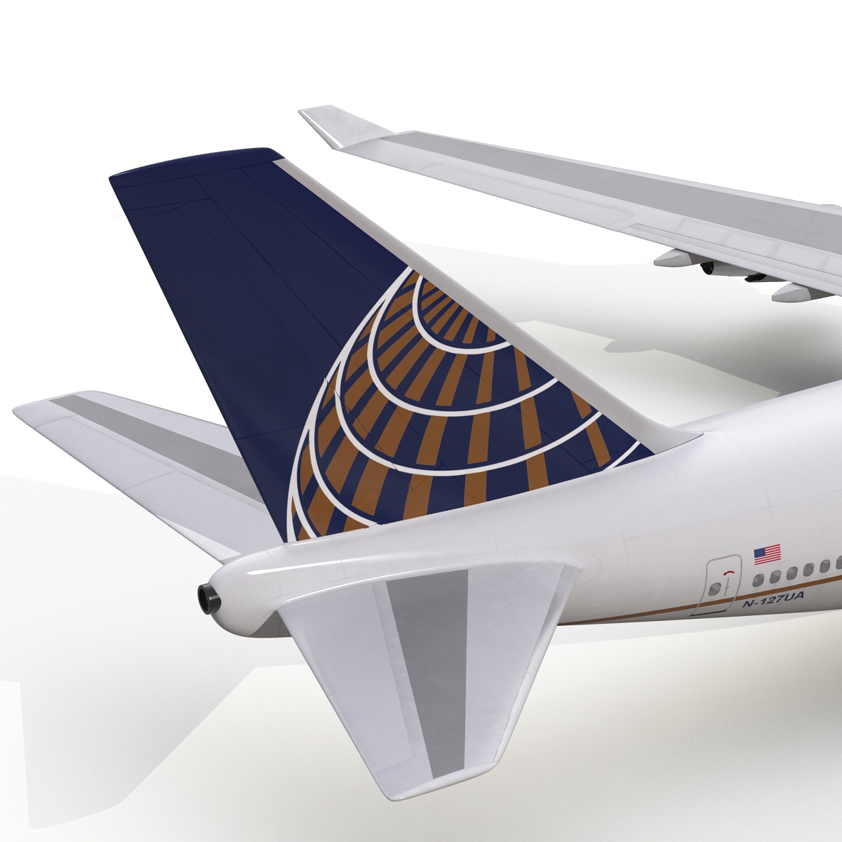 3D Boeing 747 400 United