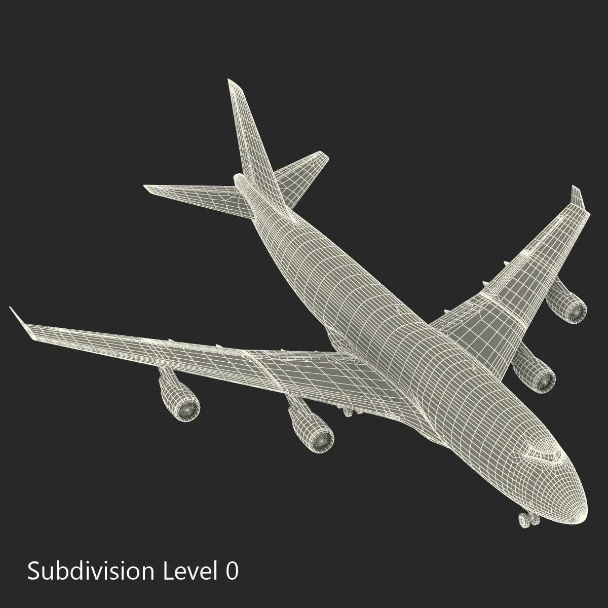 3D Boeing 747 400 United