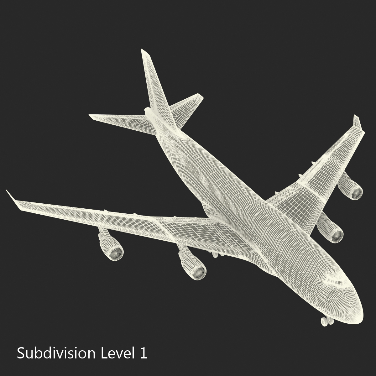 3D Boeing 747 400 United