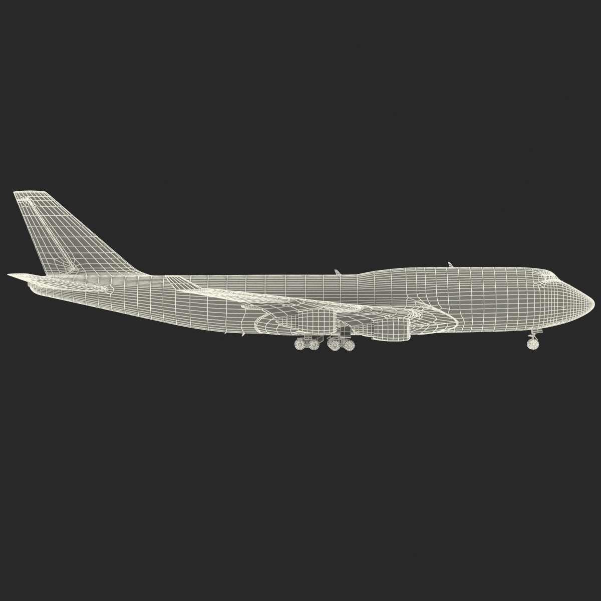 3D Boeing 747 400 United