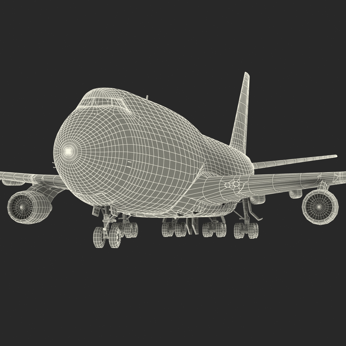 3D Boeing 747 400 United