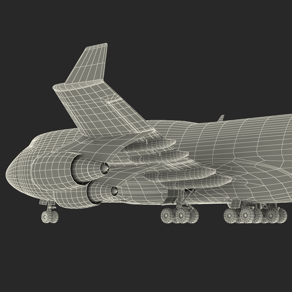 3D Boeing 747 400 United