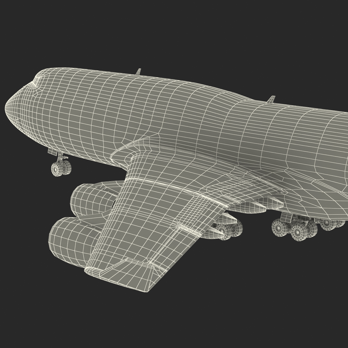 3D Boeing 747 400 United