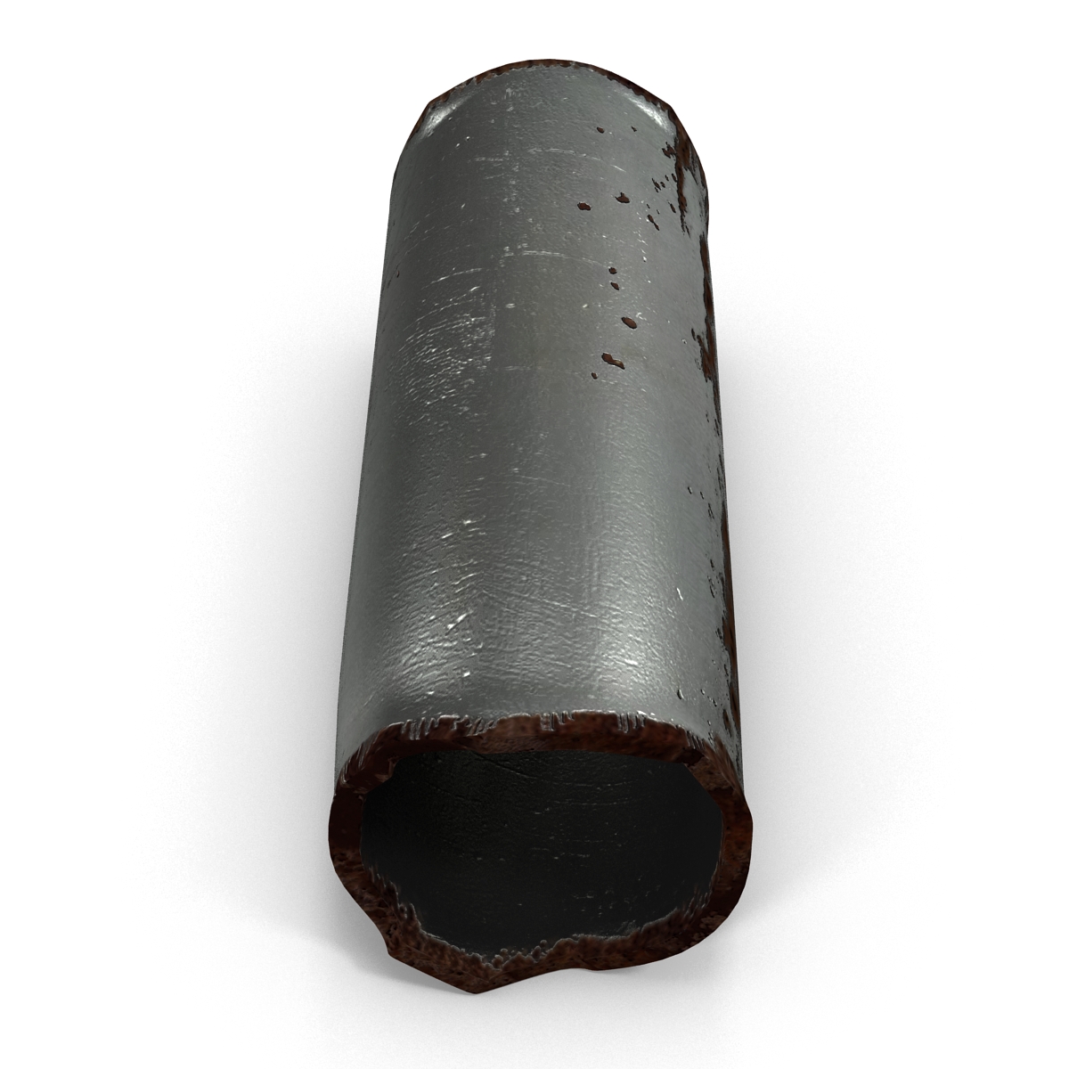 3D Broken Iron Pipe 2 model