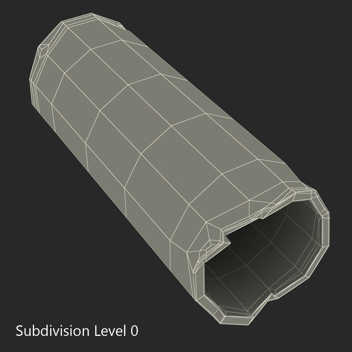 3D Broken Iron Pipe 2 model