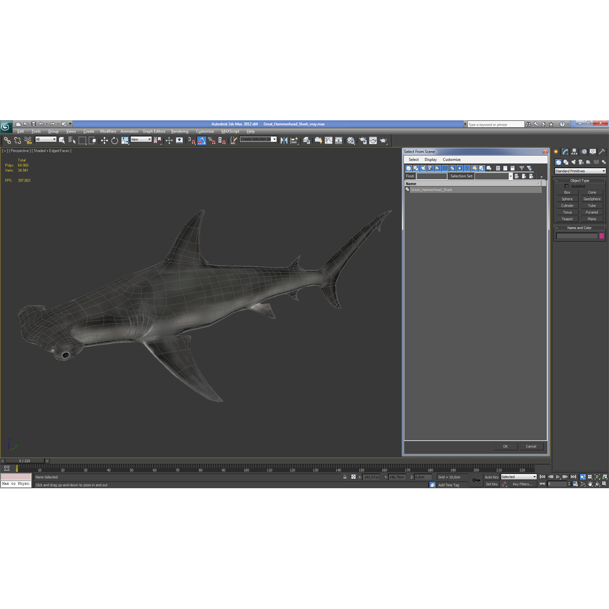 Great Hammerhead Shark 3D