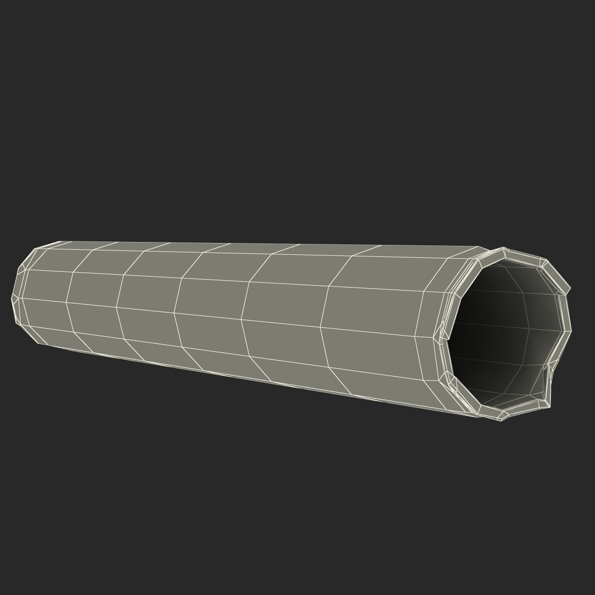 3D Broken Iron Pipe 4 model