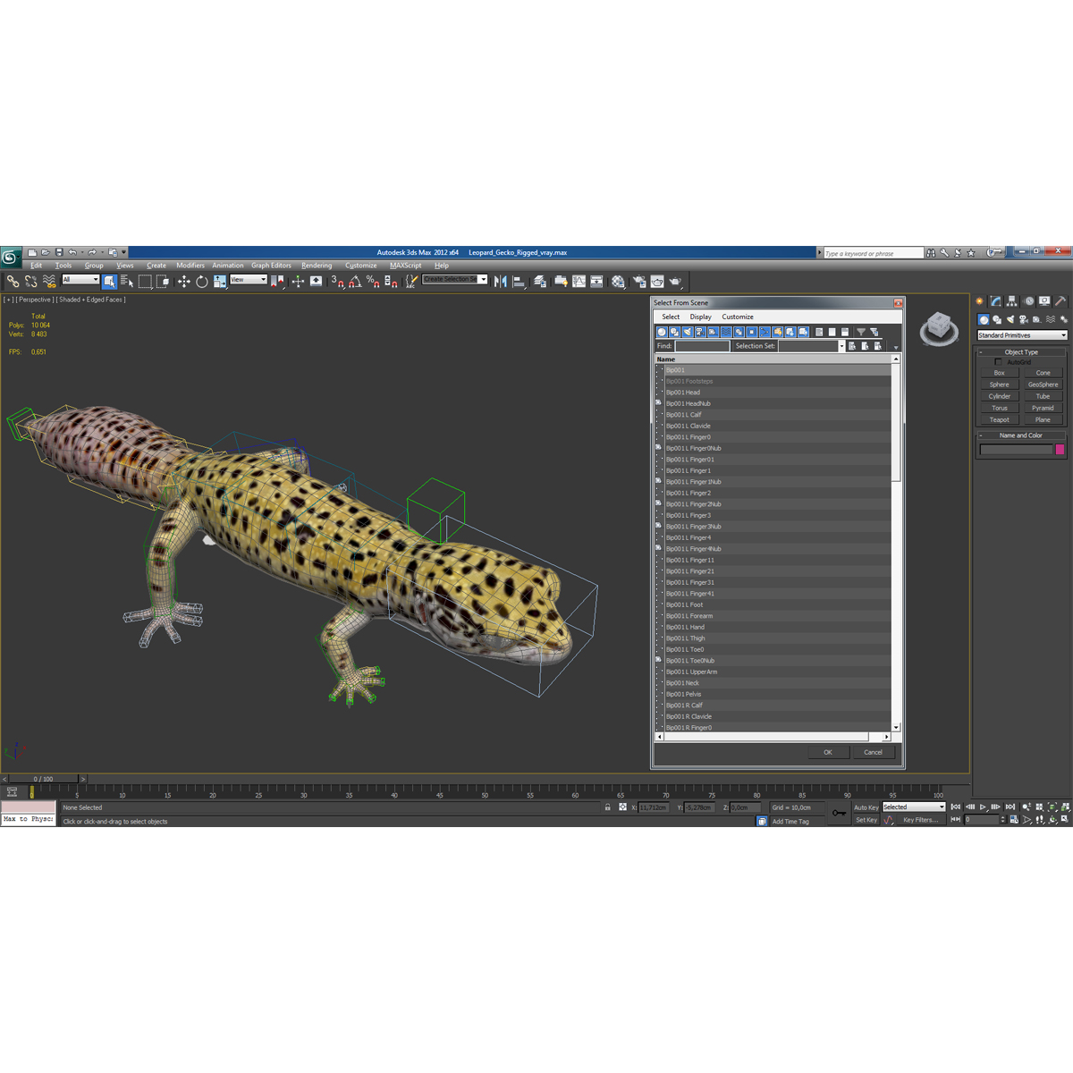 3D model Leopard Gecko Rigged