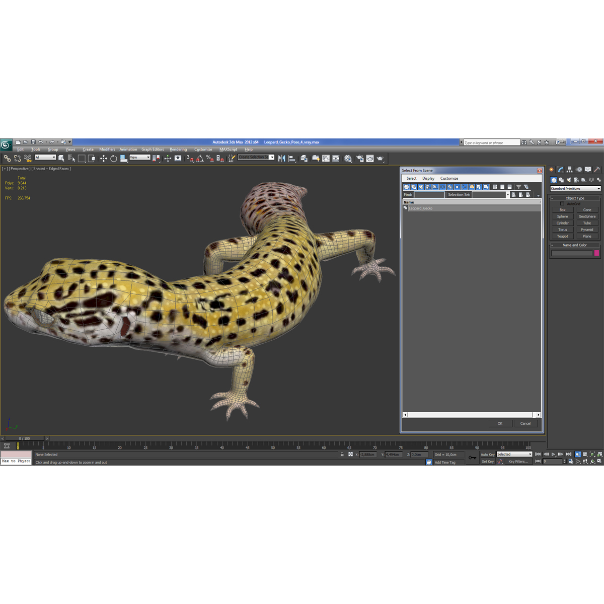 3D model Leopard Gecko Pose 4