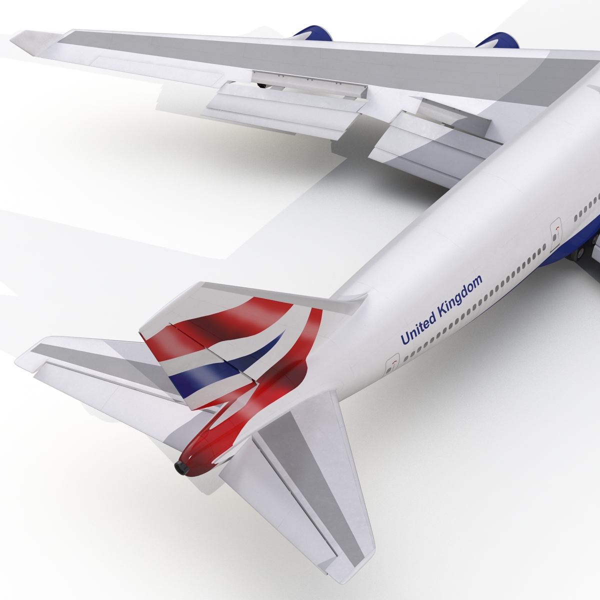 Boeing 747 400 British Airways Rigged 3D