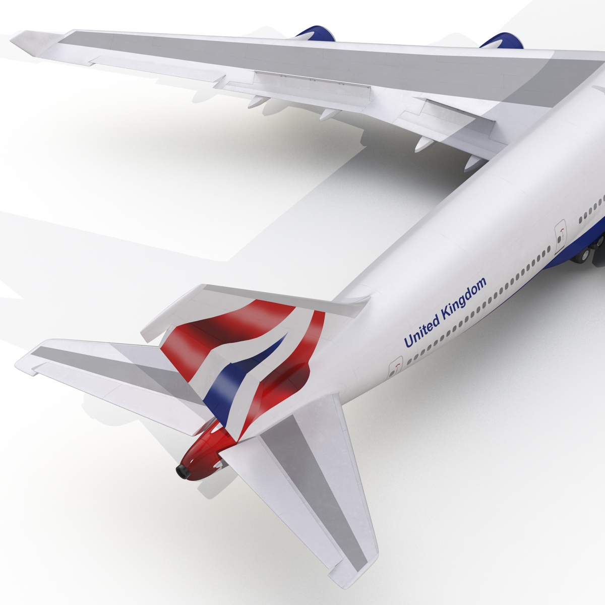 Boeing 747 400 British Airways Rigged 3D