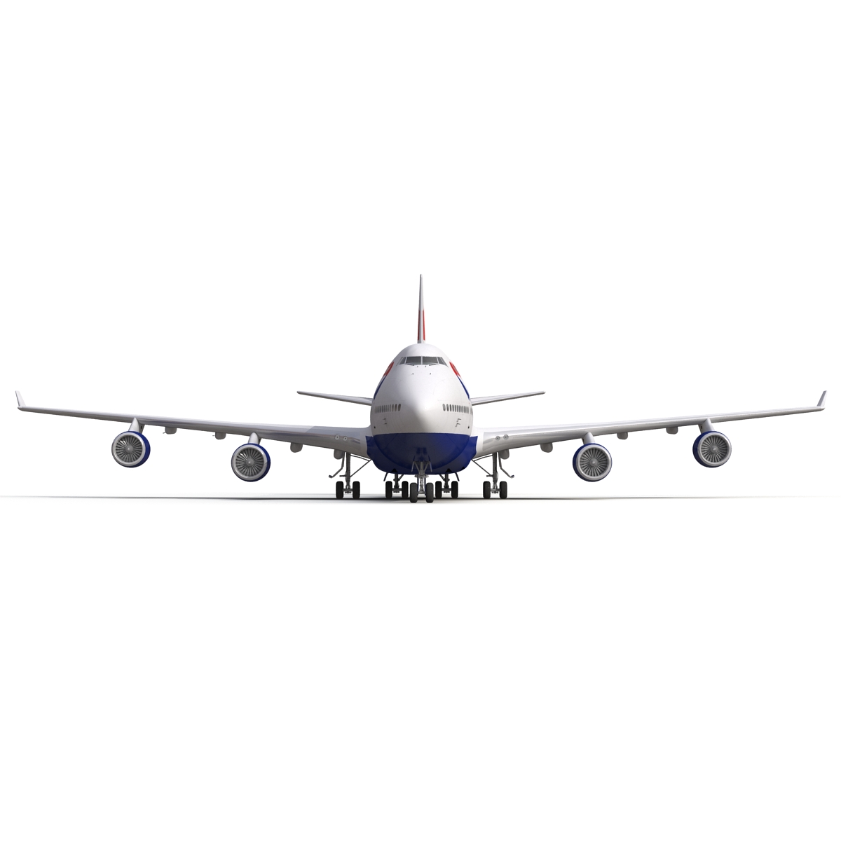 Boeing 747 400 British Airways Rigged 3D