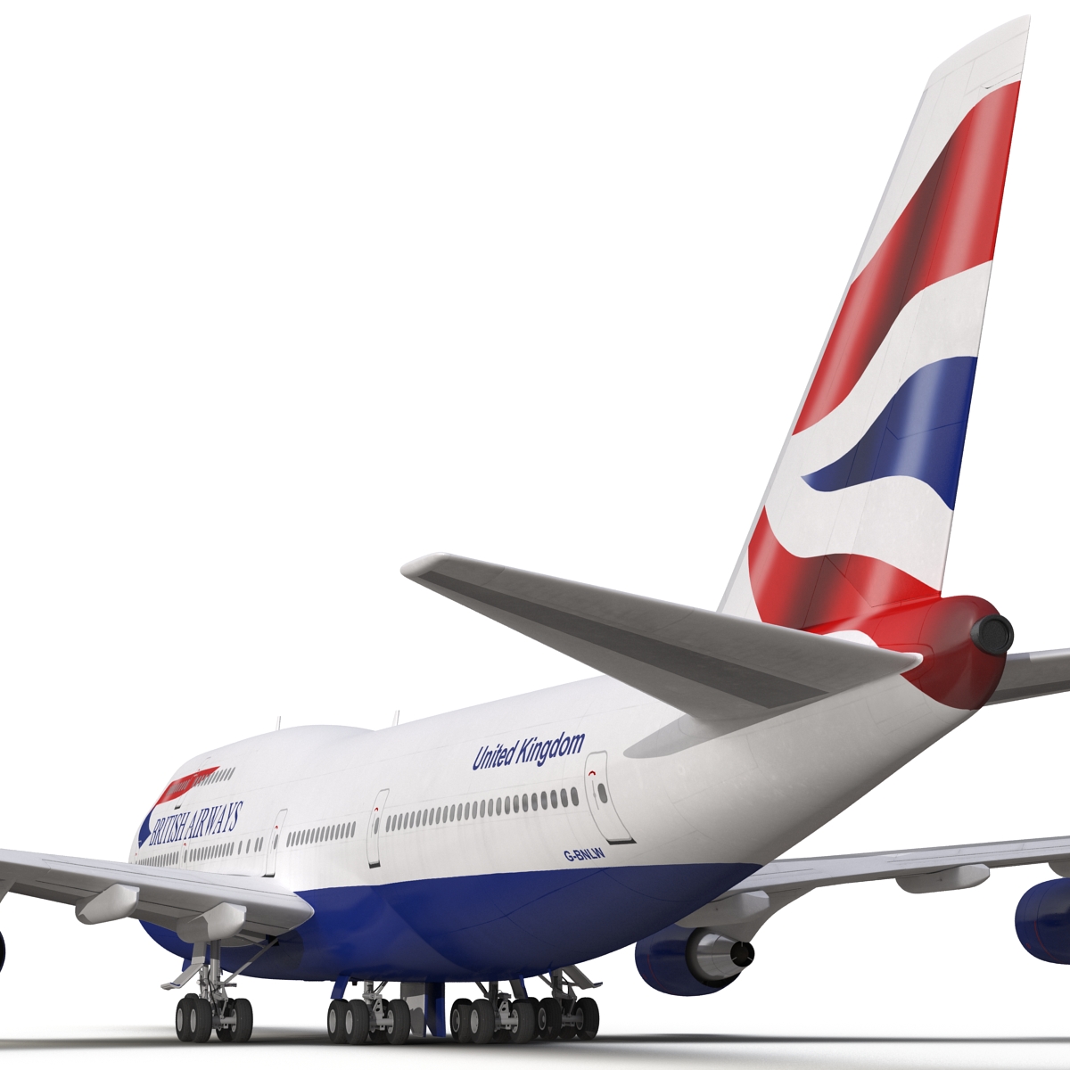 Boeing 747 400 British Airways Rigged 3D