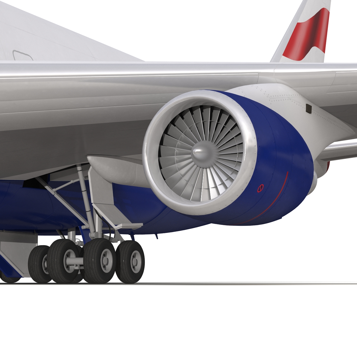 Boeing 747 400 British Airways Rigged 3D