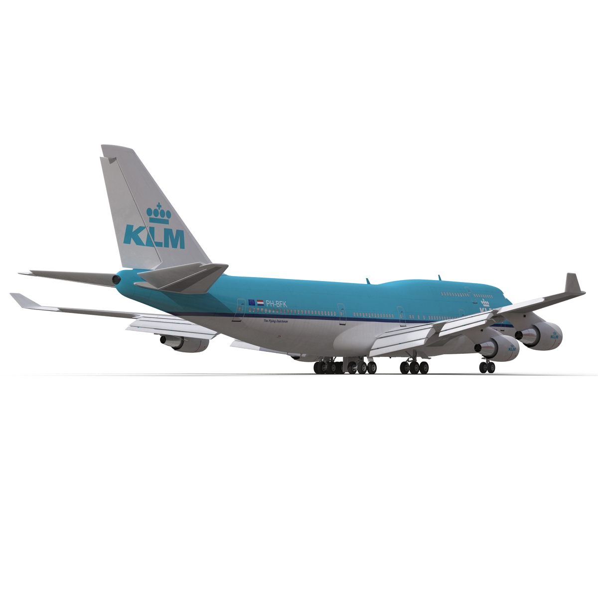 3D model Boeing 747 400 KLM Rigged