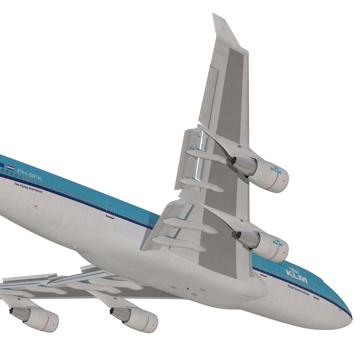 3D model Boeing 747 400 KLM Rigged