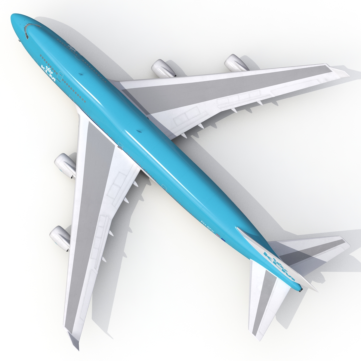 3D model Boeing 747 400 KLM Rigged