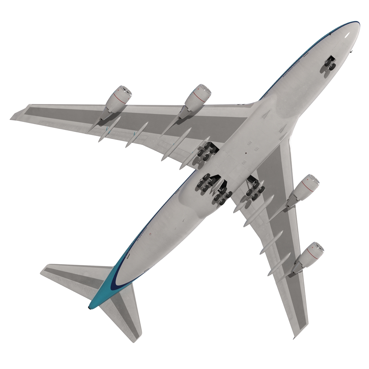 3D model Boeing 747 400 KLM Rigged