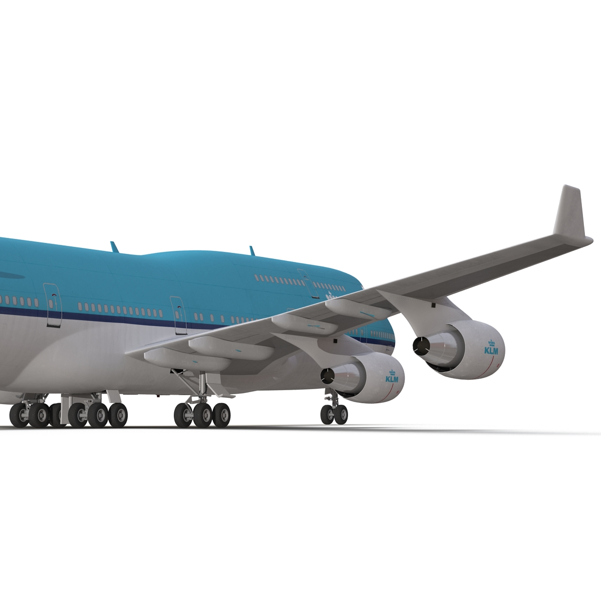 3D model Boeing 747 400 KLM Rigged