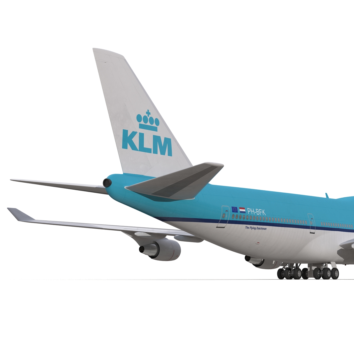 3D model Boeing 747 400 KLM Rigged