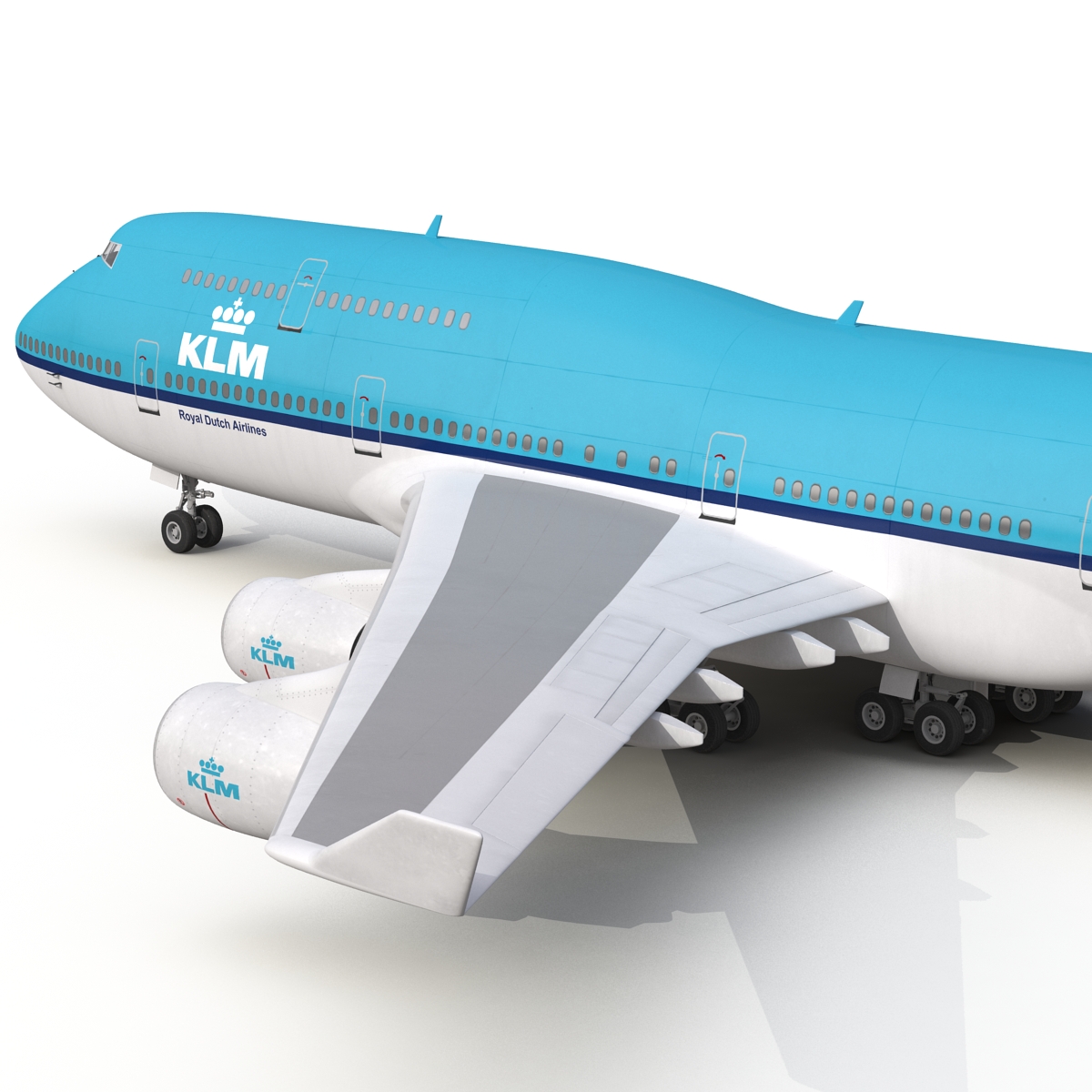 3D model Boeing 747 400 KLM Rigged