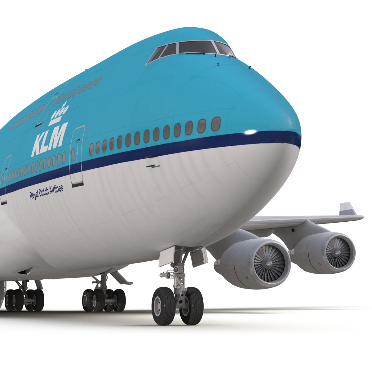 3D model Boeing 747 400 KLM Rigged