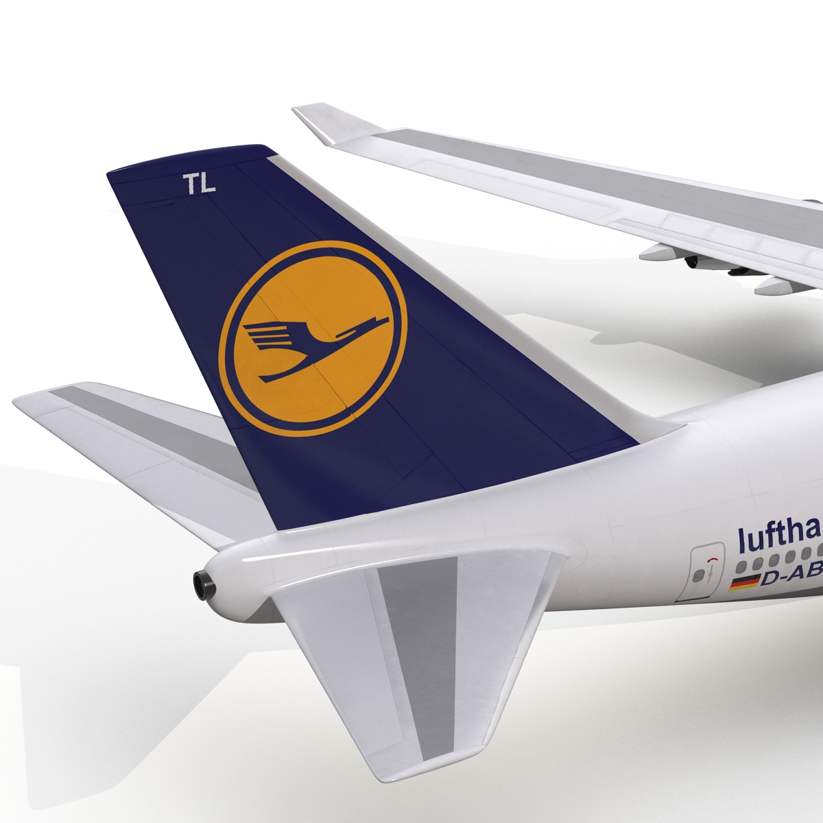 3D Boeing 747 400 Lufthansa Rigged