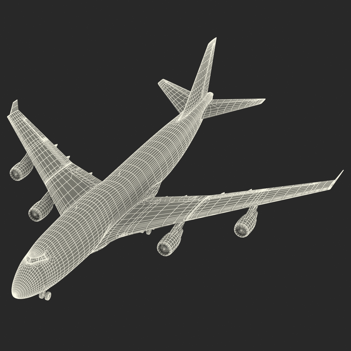 3D Boeing 747 400 Lufthansa Rigged