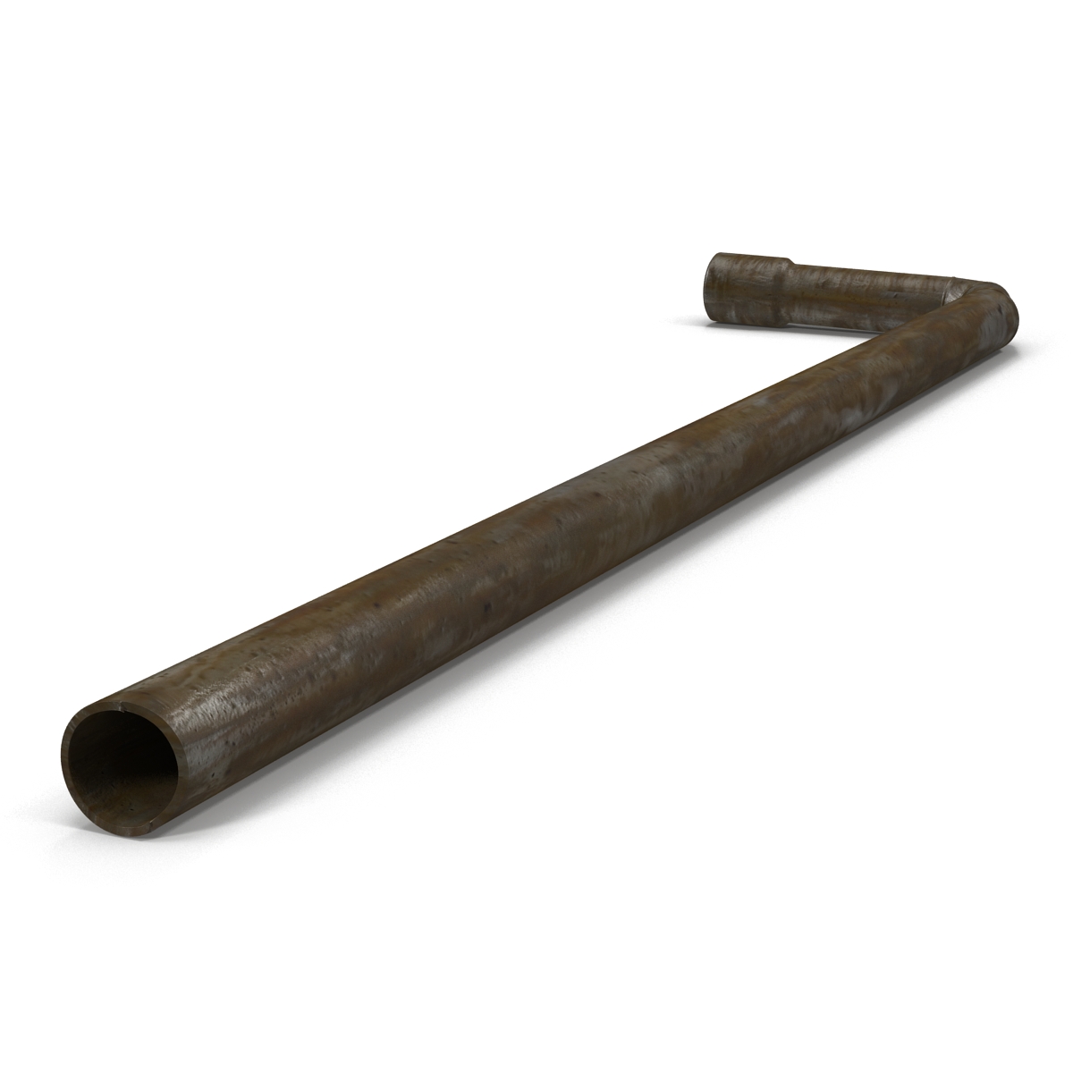 3D Broken Iron Pipe 6 model