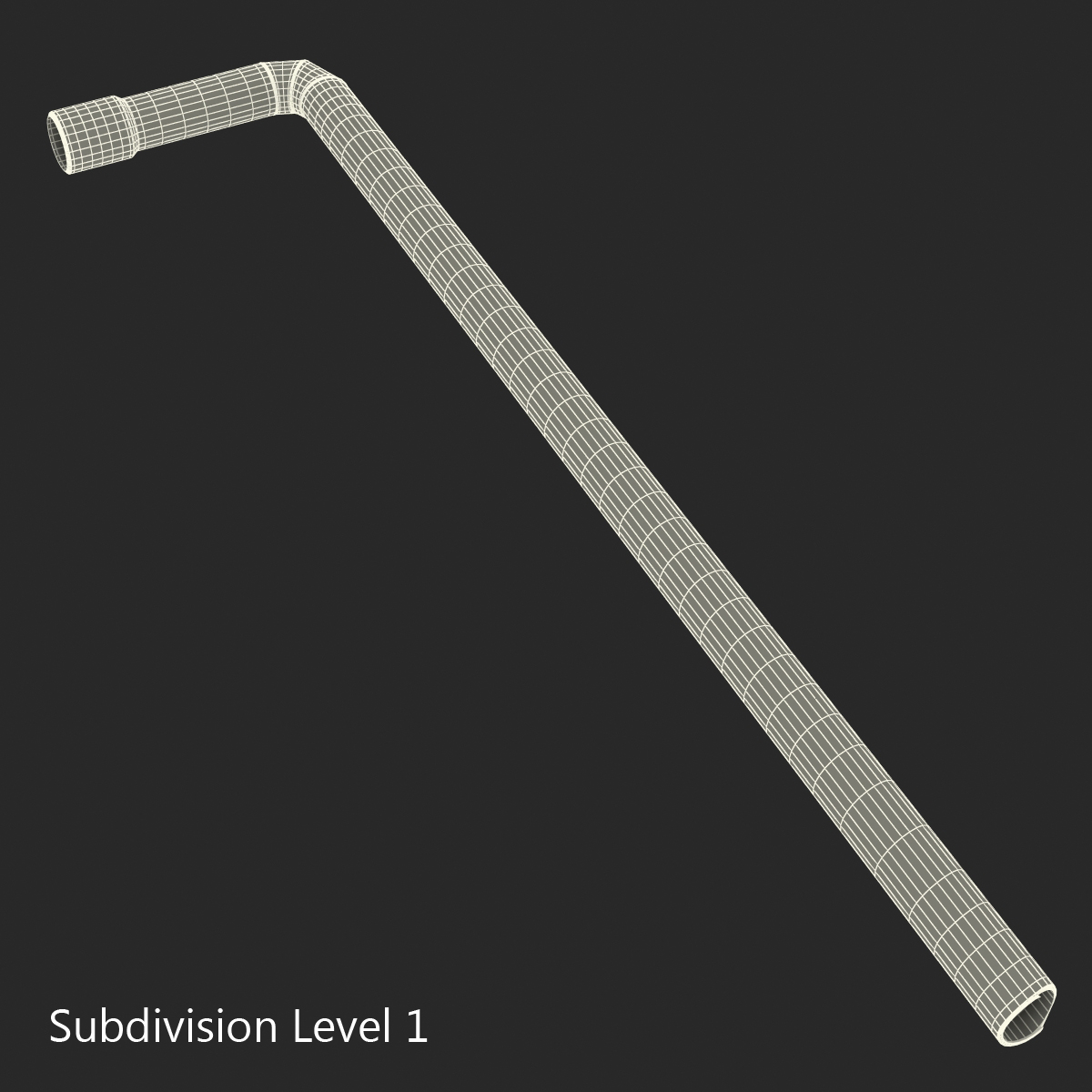 3D Broken Iron Pipe 6 model